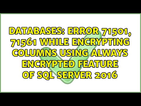 Error 71501, 71561