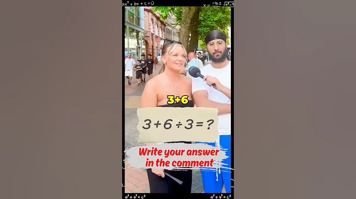 What is 3+6:3 write your answer in the comment #math #streetinterview #mathematics