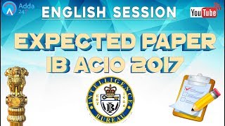Expected paper for ib acio 2017 | english | online coaching for sbi ibps bank po