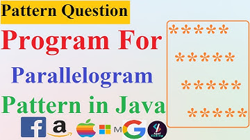 Q22- Parallelogram Pattern in Java | Interview Pattern Question | Pattern in Java