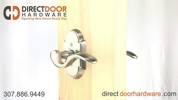 Emtek Cortina Lever with Style 8 Rosette in Satin Nickel