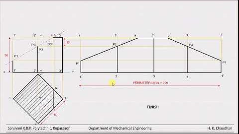 Development of Surfaces of Cube equally inclined faces
