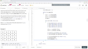 【每日一题】1559. Detect Cycles in 2D Grid, 8/29/2020