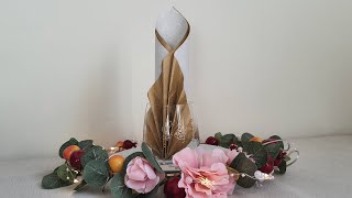 Chic and Easy Napkin Folding in the Glass