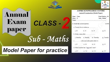 Class 2 Maths annual exam paper | Maths quiz CBSE/ICSE | Grade 2 Maths question paper #v42