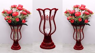 Cara Membuat Vas Bunga dari Botol Plastik Bekas Yang Sangat Cantik | Daur Ulang Barang Bekas