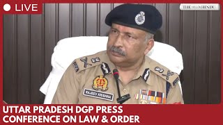 Uttar Pradesh DGP Rajeev Krishna holds press conference in Varanasi on law and order