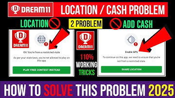 Dream11 Location Problem 2025 | How To Solve Dream 11 Location Problem | 100% Working Solution😱