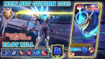 TOP GLOBAL GUSION NEWW SET BUILD, EMBLEM, AND RETRIBUTION | EASY KILL + AUTO WINN?! - Mobile legends