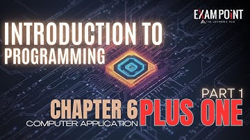 Class 11 Computer Applications | Chapter 6: Introduction to Programming (Part 1) |