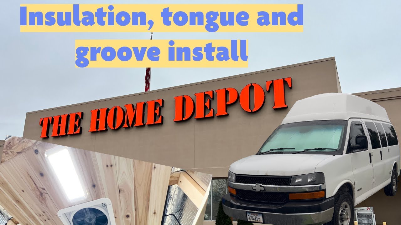 Insulation, lights, tongue and groove van build 