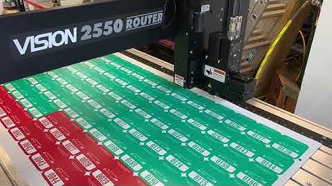 Cutting Parking Permit Hang Tags on the Vision 2550 with Oscillating Knife