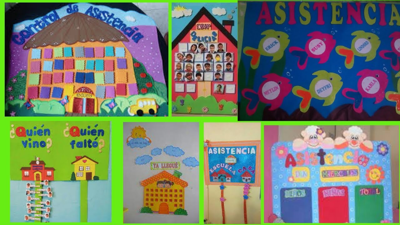 60 CARTELERAS DE ASISTENCIA CREATIVA PARA PREESCOLAR / MURALES DE ASISTENCIA ESCOLAR - YouTube 60-carteleras-de-asistencia-creativa-para-preescolar-murales-de-asistencia-escolar-youtube