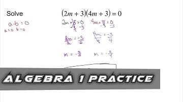 Algebra 1 Practice - Solving a Quadratic Equation Using Zero Product Property (Example 2)