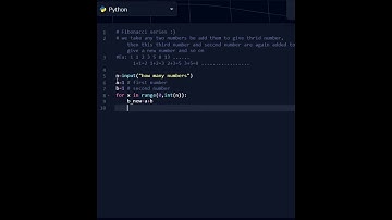 Fibonacci series using python #python #Shorts #coding #education #timepass