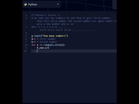 Fibonacci series using