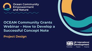 OCEAN - R1 Community Grants – Concept Note - Project Design