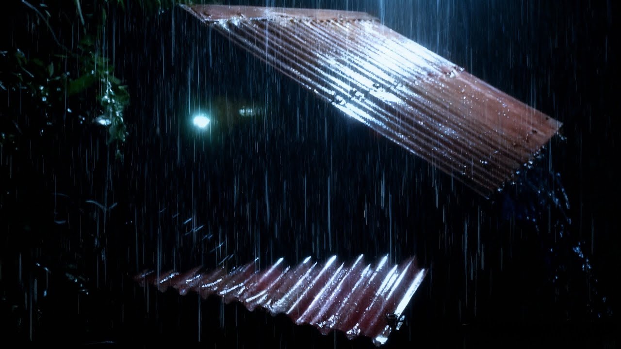 Heavy Rain and Thunderstorm Sounds at Night ⛈️ Soothing ASMR for Deep Sleep & Anxiety Relief