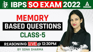 IBPS SO Reasoning | Reasoning Memory Based Questions | Class #5 | Adda247 Regulatory Bodies