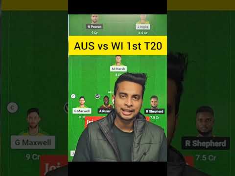 AUS vs WI Dream11 Team Of Today Match Prediction 1st T20|AUS vs WI Dream11 Team