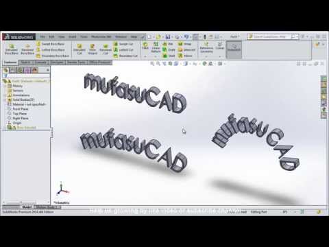 Solidworks 3D Text Path Tutorial