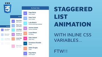 Staggered list animation with CSS inline variables
