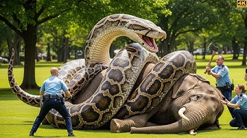 Brave Rescue Team FACES A GIANT Python To Save An Elephant🐘🐍 | Wildlife Rescue