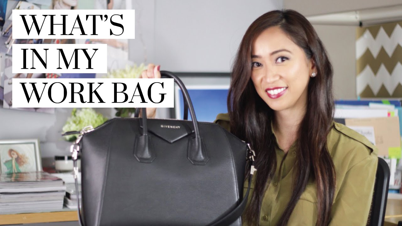What's In My Work Bag (Givenchy Antigona) & Giveaway! | LookMazing - YouTube