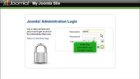 How to login to Joomla as the default administrator