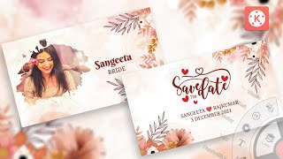 How to make Floral wedding invitation video | wedding invitation video editing tutorial in Hindi screenshot 4