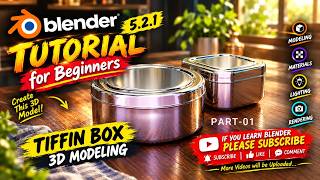 Blender 5.2.1 Tutorial for Beginners 🔥 | Create Your First 3D Model Step by Step!📽️005