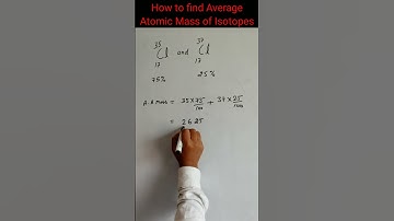 How to find average atomic mass of isotopes #shorts #viral