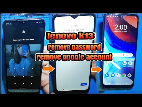 Lenovo K13 Hard Reset Pattern Unlock Bypass Frp Google Account