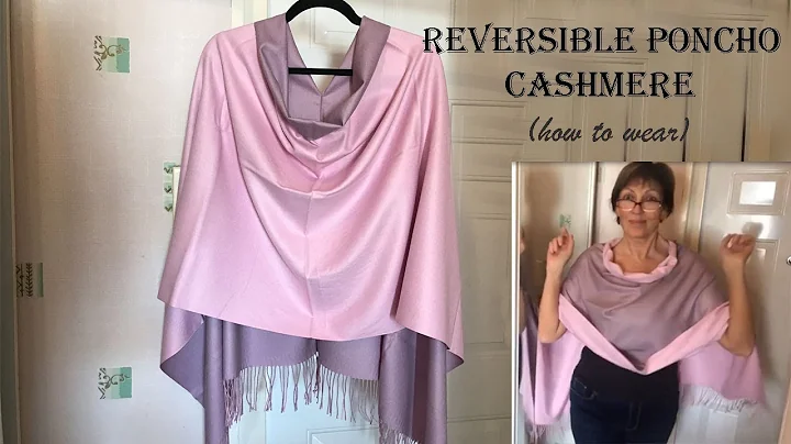 Cashmere wool poncho for women. One size fits all....