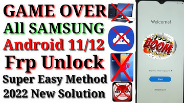 All Samsung Frp Bypass Android 11/12 | SAMSUNG A50,A51/A52/A30/A31/A32/A12/A10 Google Account Unlock