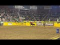 University of West Alabama's Jaylie Matthews competes in barrel racing at the CNFR on Tuesday night.