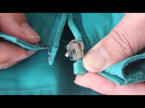 Repairing a jacket zipper at the base with your own hands