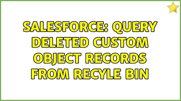 Salesforce: query deleted custom object records from recyle bin (2 Solutions!!)