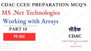 CDAC | PG-DAC | CCEE Preparation MCQ