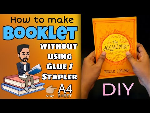 How to make a Booklet without using Glue & Stapler #shorts