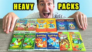 OPENING ALL HEAVY PACKS OF VINTAGE POKEMON CARDS!