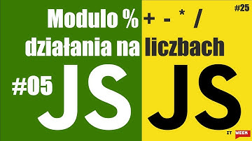 % Modulo + dodawanie - odejmowanie * mnożenie / dzielenie. Podstawowe działania na liczbach 📗 #25