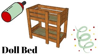 FULL PLANS at: http://www.howtospecialist.com/finishes/furniture/how-to-build-a-doll-bunk-bed-free-18-doll-bed-plans/ ▻ 