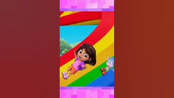 go down the rainbow slide! #shorts