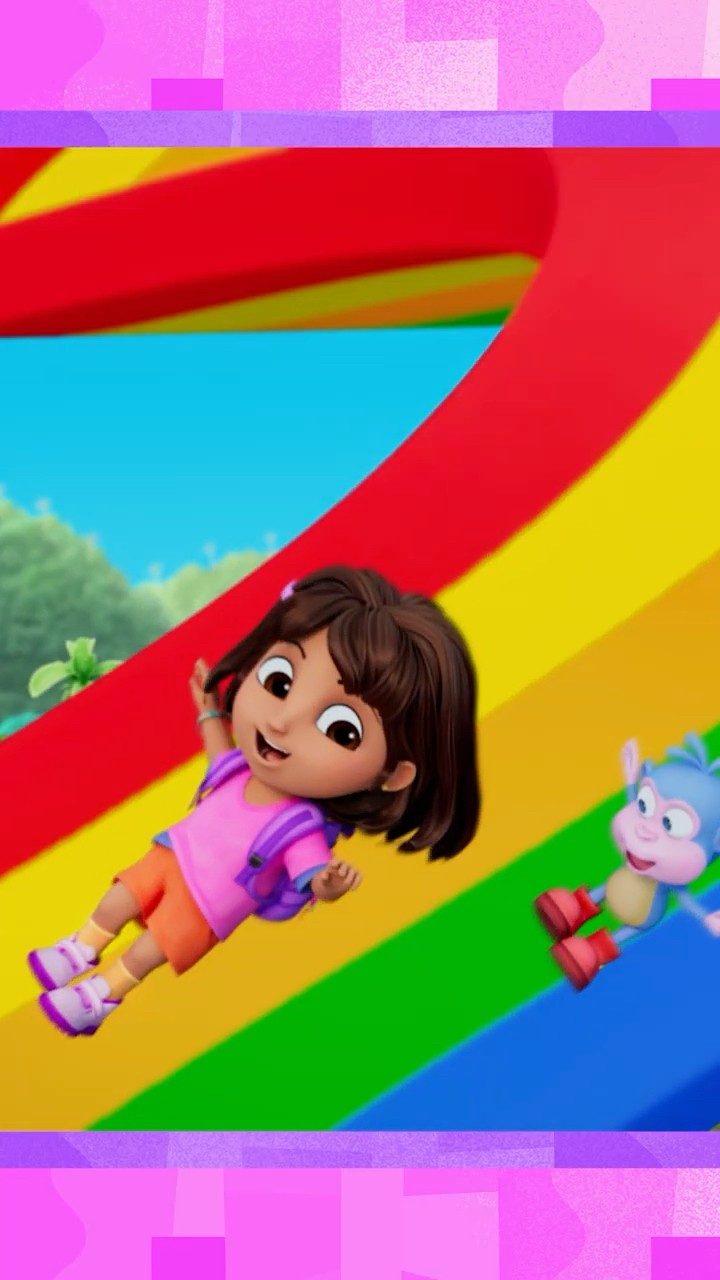 go down the rainbow slide! #shorts