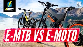 Voorstel Vader Onbevreesd E-MTB Vs E-Moto | What's The Difference? - YouTube