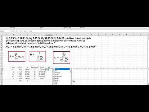Video: Ako Zistiť Molárnu Hmotnosť Zmesi Plynov