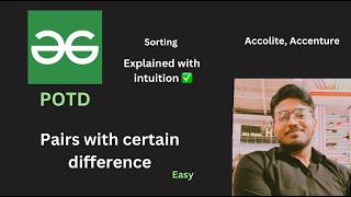 Pairs with certain difference | GFG POTD