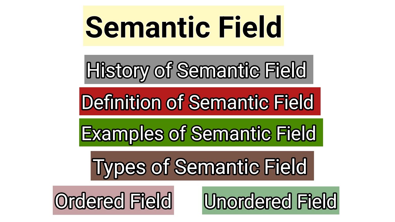 semantic field | semantic field theory | what is semantic field | semantic field & lexical semantics