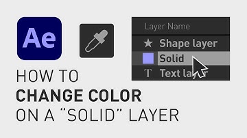 How to change the color on a solid in After Effects